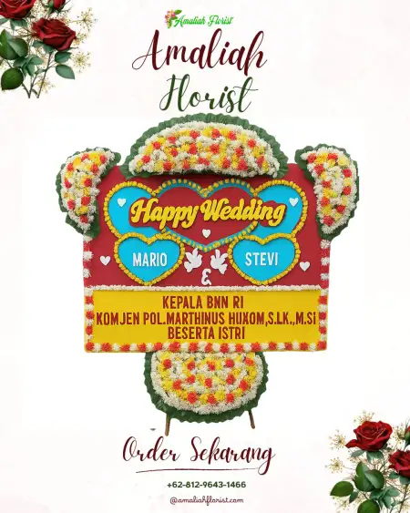 Papan Bunga Pernikahan Argosuko